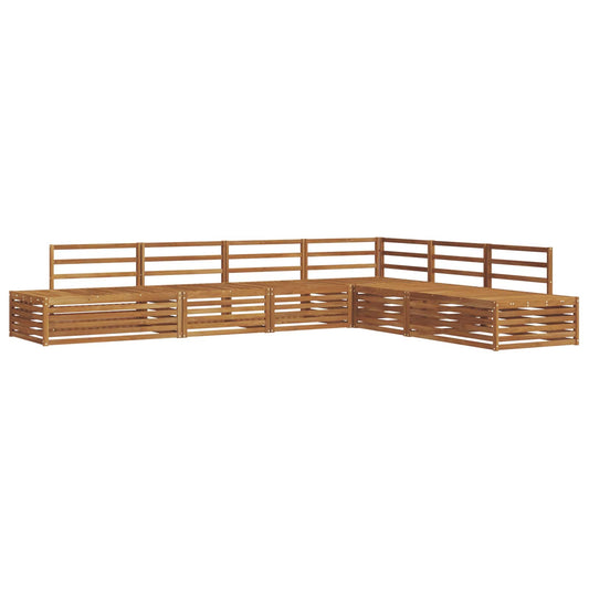 Outdoor Sofa Set 6 Piece Natural Solid Acacia Wood Outdoor Sofa Set 6 Piece Natural Solid Acacia Wood