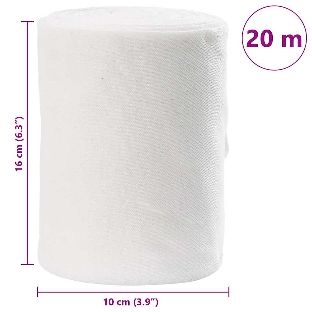 Drain Pipe White 16 x 2000 cm Fabric