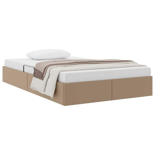 Storage Bed with Mattress Cappucino 120 x 200 cm Faux leather Storage Bed with Mattress Cappucino 120 x 200 cm Faux leather