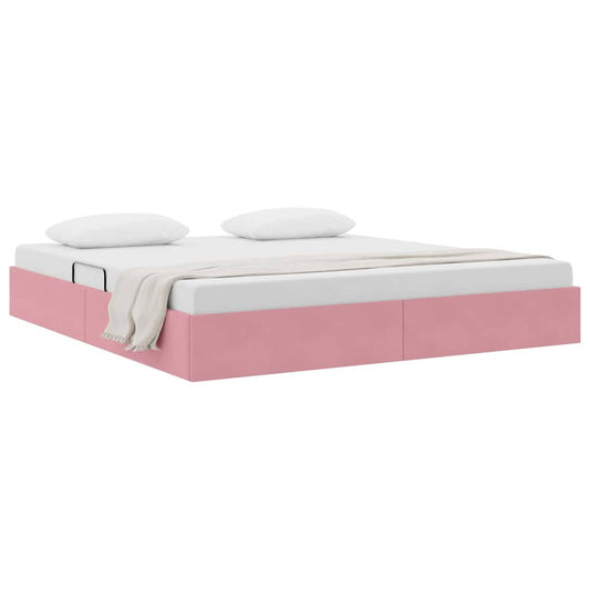 Storage Bed with Mattress with Storage Pink 180 x 200 cm Velvet Storage Bed with Mattress with Storage Pink 180 x 200 cm Velvet