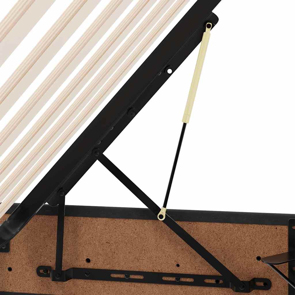 Storage Bed with Storage Black 135 x 190 cm Velvet