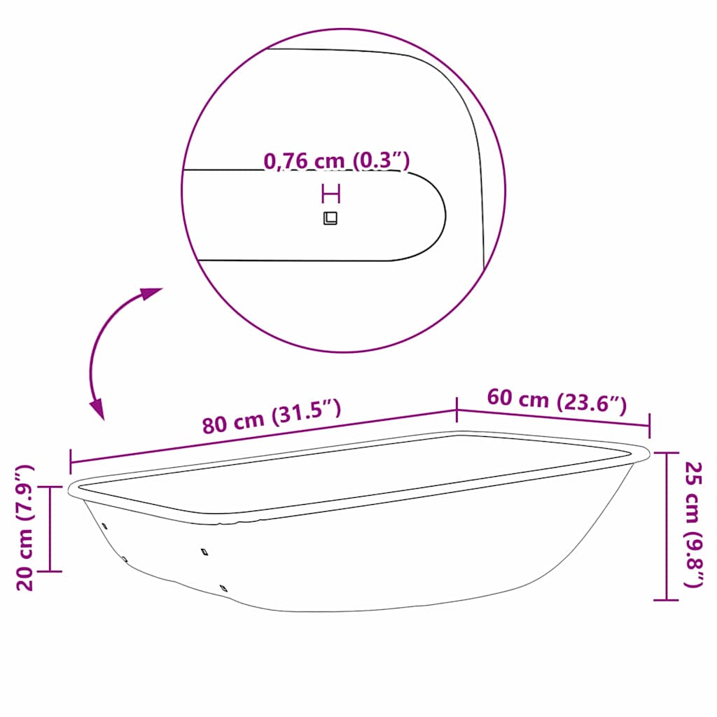 Wheelbarrow Tray Replacement Silver 80 x 60 x 25 cm