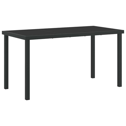Garden Table Black 140 x 70 x 73 cm Metal Garden Table Black 140 x 70 x 73 cm Metal