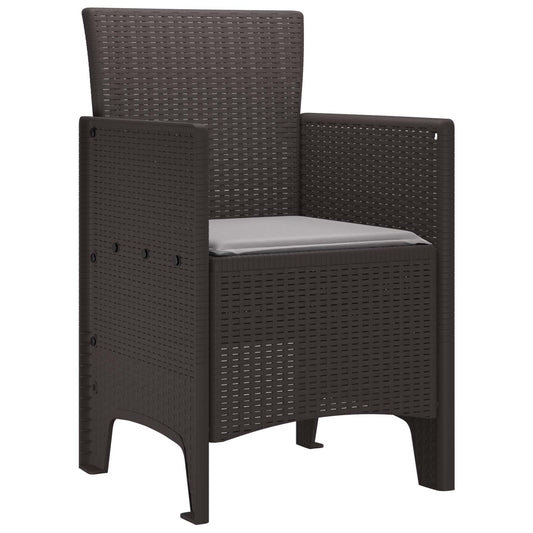 Garden Chair 2 pcs Brown Polypropylene Garden Chair 2 pcs Brown Polypropylene