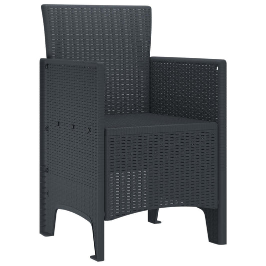 Garden Chair 4 pcs Anthracite 53 x 49 x 85 cm Polypropylene Garden Chair 4 pcs Anthracite 53 x 49 x 85 cm Polypropylene