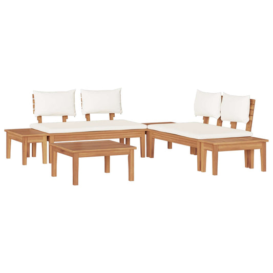Garden Sofa Set 3 pcs Brown and Cream Garden Sofa Set 3 pcs Brown and Cream