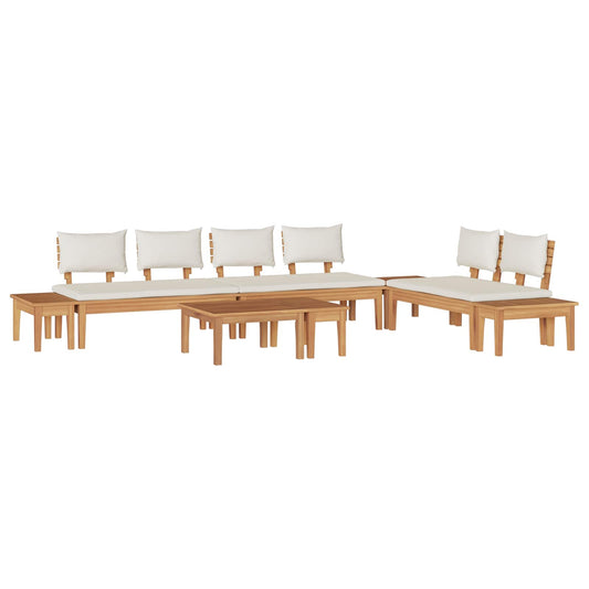 Garden Sofa Set 5 pcs Brown and Cream Garden Sofa Set 5 pcs Brown and Cream