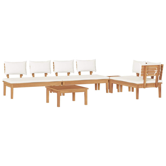 Garden Sofa Set 5 pcs Brown and Cream Garden Sofa Set 5 pcs Brown and Cream