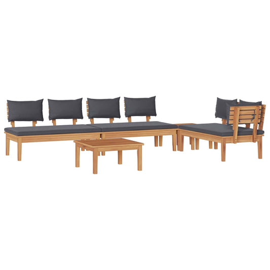 Garden Sofa Set 5 pcs Brown and Grey Garden Sofa Set 5 pcs Brown and Grey