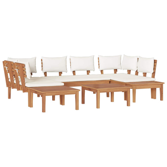 Garden Sofa Set 4 pcs Brown and Cream Garden Sofa Set 4 pcs Brown and Cream