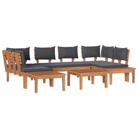 Garden Sofa Set 4 pcs Brown and Grey Garden Sofa Set 4 pcs Brown and Grey