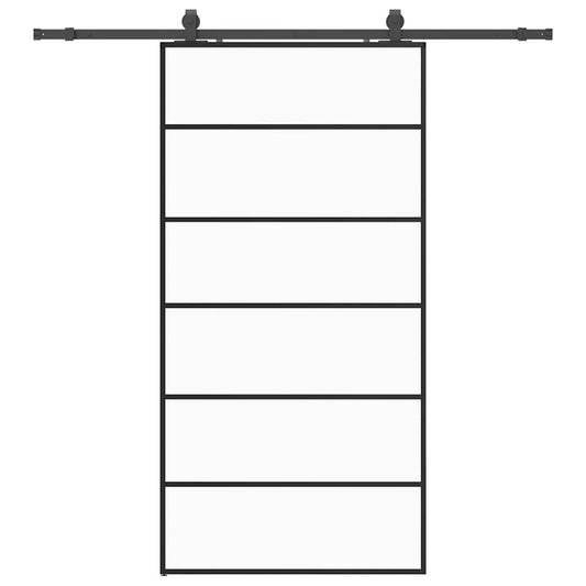 Sliding Door with Hardware Set Black 102x205 cm ESG Glass Sliding Door with Hardware Set Black 102x205 cm ESG Glass