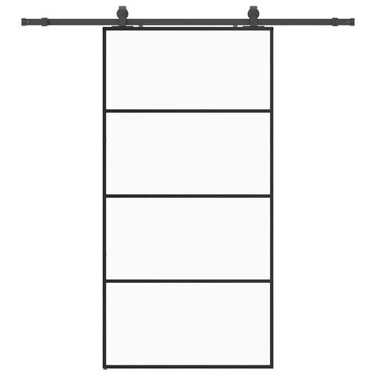 Sliding Door with Hardware Set Black 102.5x205 cm ESG Glass Sliding Door with Hardware Set Black 102.5x205 cm ESG Glass