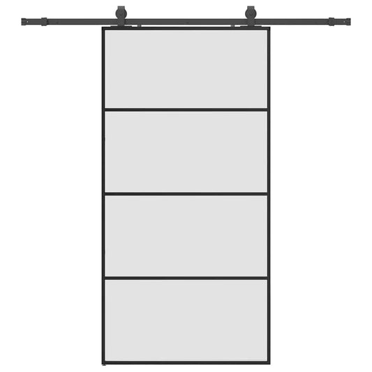 Sliding Door with Hardware Set Black 102,5x205 cm ESG Glass Sliding Door with Hardware Set Black 102,5x205 cm ESG Glass
