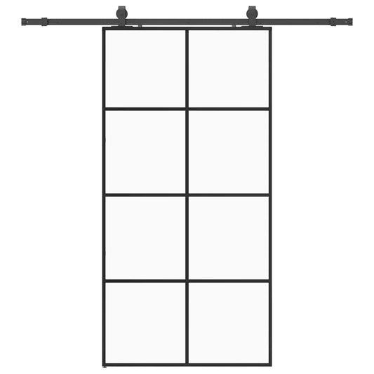 Sliding Door with Hardware Set Black 102.5x205 cm ESG Glass Sliding Door with Hardware Set Black 102.5x205 cm ESG Glass
