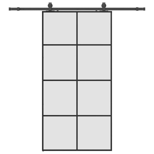 Sliding Door with Hardware Set Black 102.5x205 cm ESG Glass Sliding Door with Hardware Set Black 102.5x205 cm ESG Glass