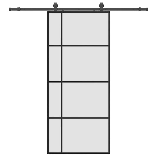 Sliding Door with Hardware Set Black 90x205 cm ESG Glass Sliding Door with Hardware Set Black 90x205 cm ESG Glass
