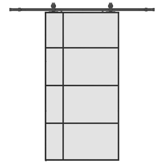Sliding Door with Hardware Set Black 102.5x205 cm ESG Glass Sliding Door with Hardware Set Black 102.5x205 cm ESG Glass