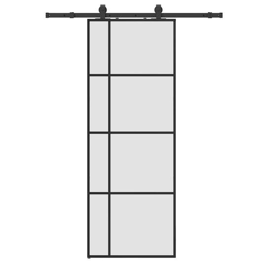 Sliding Door with Hardware Set Black 76x205 cm ESG Glass Sliding Door with Hardware Set Black 76x205 cm ESG Glass