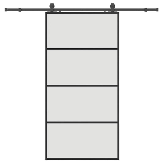 Sliding Door with Hardware Set Black 102.5x205 cm ESG Glass Sliding Door with Hardware Set Black 102.5x205 cm ESG Glass