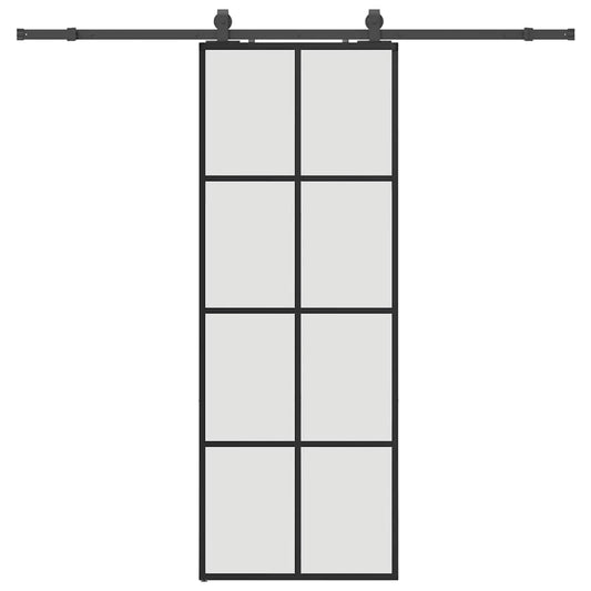 Sliding Door with Hardware Set Black 76x205 cm ESG Glass Sliding Door with Hardware Set Black 76x205 cm ESG Glass