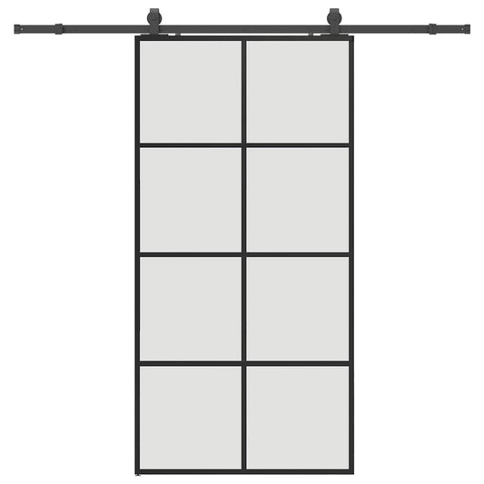 Sliding Door with Hardware Set Black 102.5x205 cm ESG Glass Sliding Door with Hardware Set Black 102.5x205 cm ESG Glass