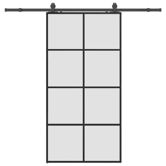 Sliding Door with Hardware Set Black 102.5x205 cm ESG Glass Sliding Door with Hardware Set Black 102.5x205 cm ESG Glass