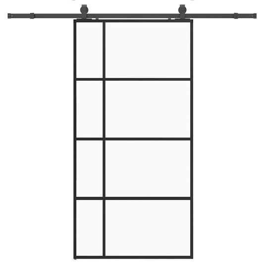 Sliding Door with Hardware Set Black 102,5x205 cm ESG Glass Sliding Door with Hardware Set Black 102,5x205 cm ESG Glass