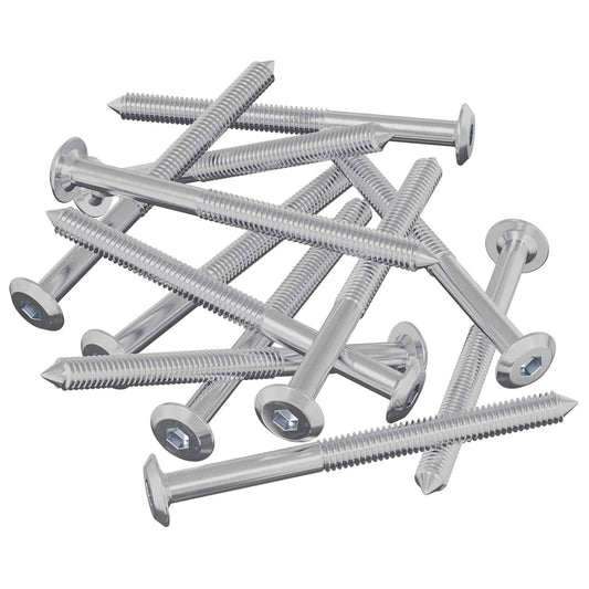 Furniture Screws 12 pcs Silver M6 x 85 mm Steel Furniture Screws 12 pcs Silver M6 x 85 mm Steel