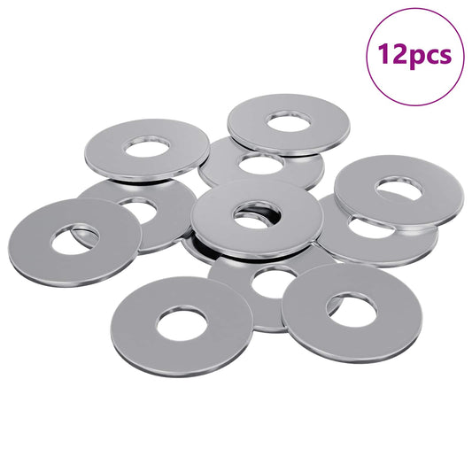 Washers 12 pcs Silver 18 x 18 x 1.2 mm Iron Washers 12 pcs Silver 18 x 18 x 1.2 mm Iron