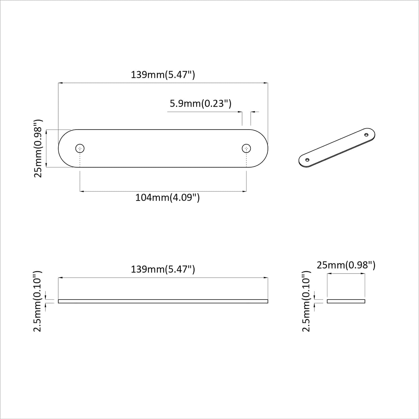 Cabinet Handles 12 pcs Brown 140 x 25 x 2.3 mm PU