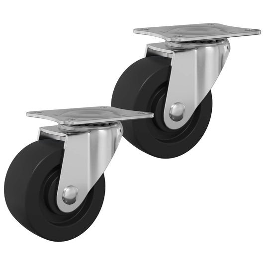Swivel Castor 2 pcs Silver 60 x 60 x 50 mm Iron and nylon Swivel Castor 2 pcs Silver 60 x 60 x 50 mm Iron and nylon
