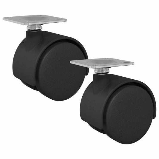 Swivel Castor 2 pcs Black 39.5 x 39.5 x 37.8 mm Iron and PP Swivel Castor 2 pcs Black 39.5 x 39.5 x 37.8 mm Iron and PP