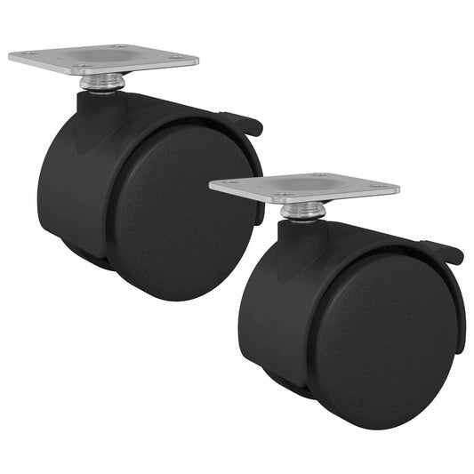 Castor 2 pcs Black 39.5 x 39.5 x 37.8 mm Iron and Polypropylene Castor 2 pcs Black 39.5 x 39.5 x 37.8 mm Iron and Polypropylene