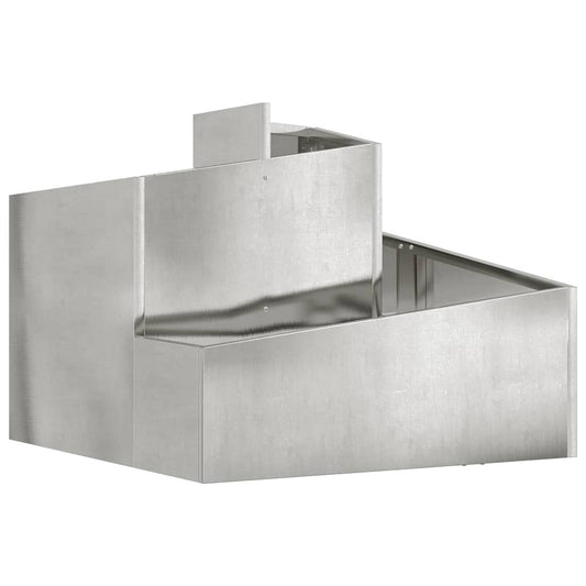Garden Planter Silver 60 x 60 x 50 cm Galvanised Steel Garden Planter Silver 60 x 60 x 50 cm Galvanised Steel