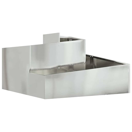 Garden Planter Silver 80 x 80 x 50 cm Galvanised Steel Garden Planter Silver 80 x 80 x 50 cm Galvanised Steel