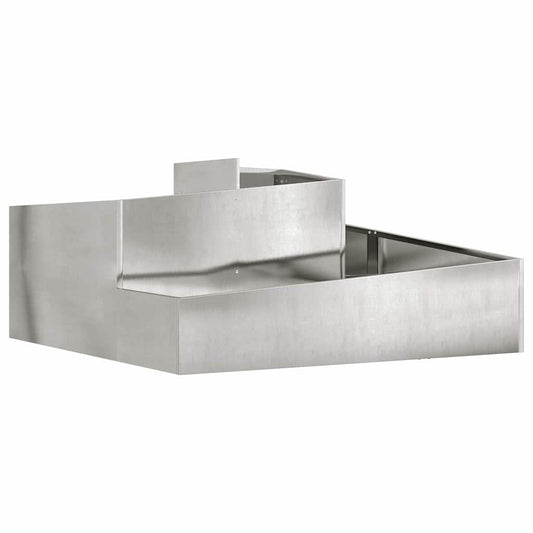 Garden Planter Silver 100 x 100 x 50 cm Stainless Steel Garden Planter Silver 100 x 100 x 50 cm Stainless Steel