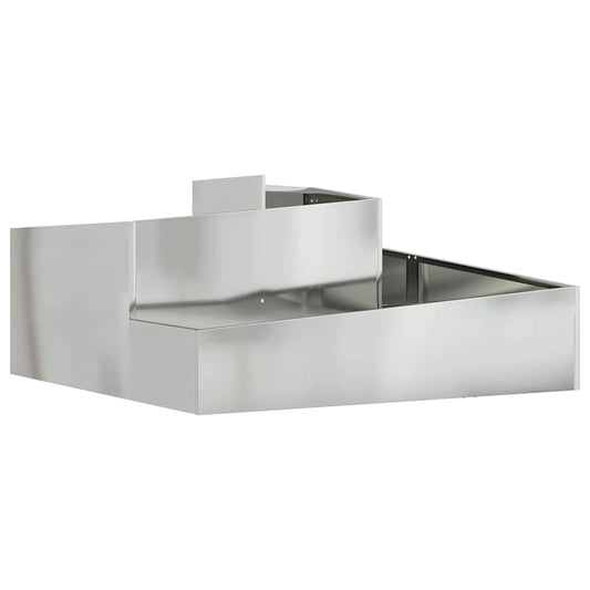 Garden Planter Silver 100 x 100 x 50 cm Galvanised Steel Garden Planter Silver 100 x 100 x 50 cm Galvanised Steel