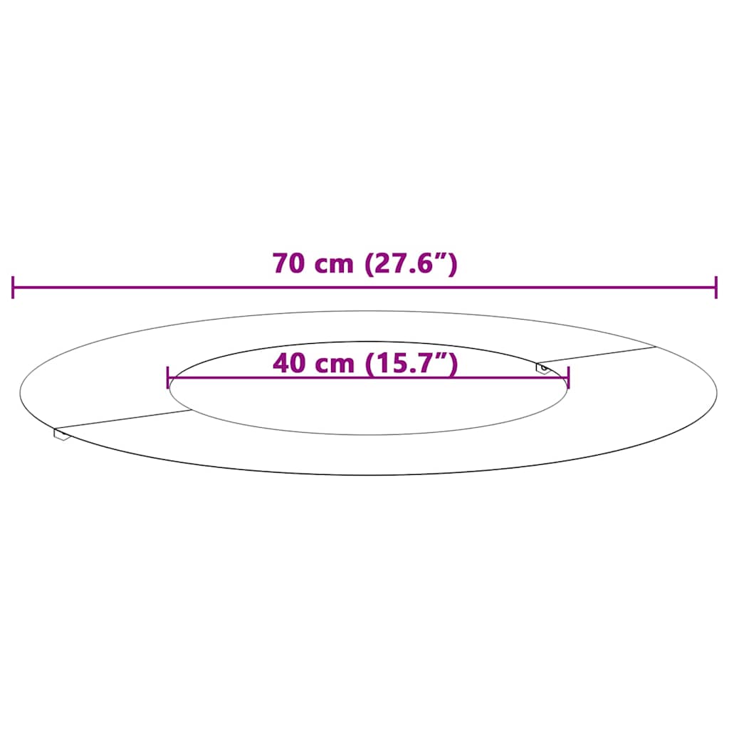 suitable for Flat Tree Ring Silver Ø40/70 cm Galvanised steel