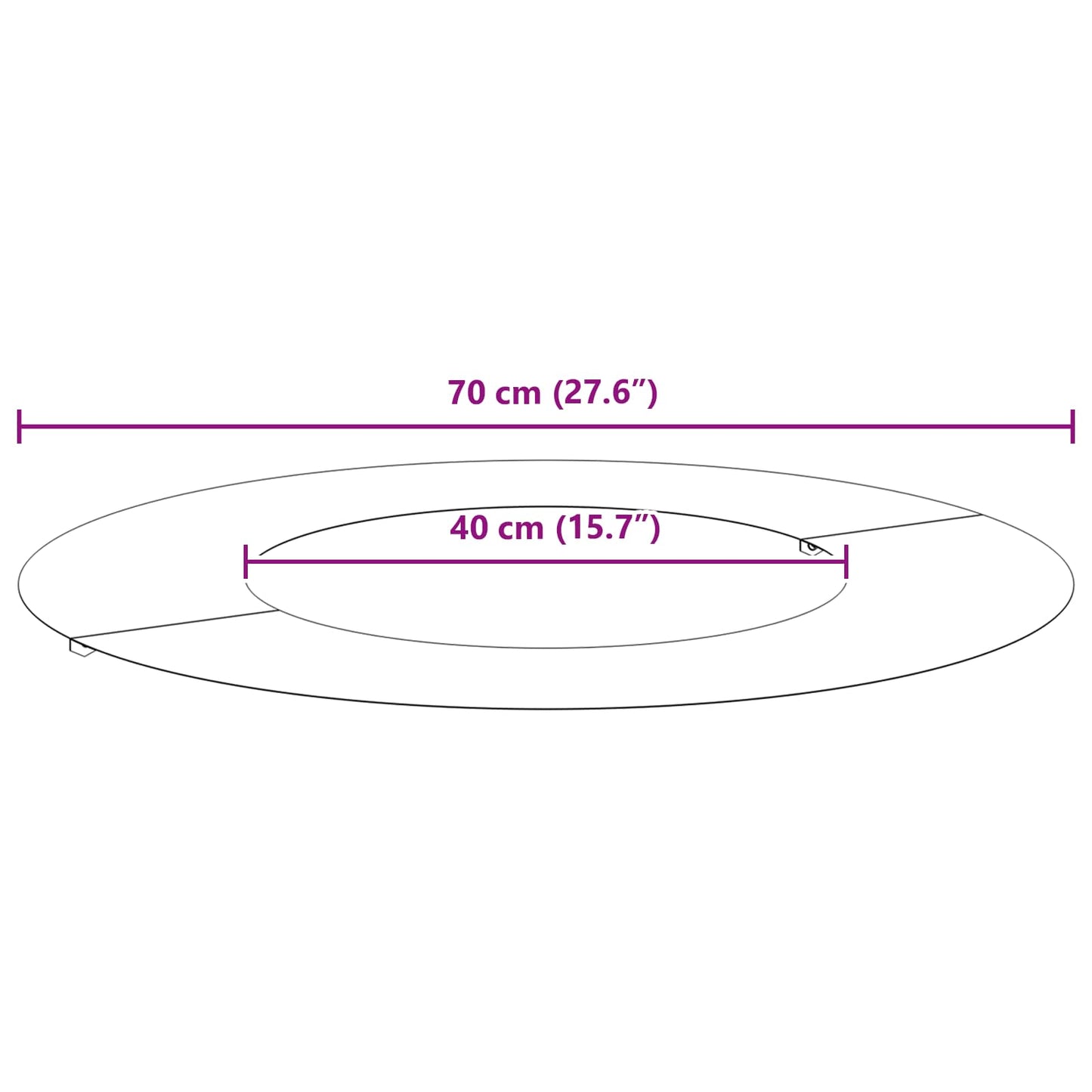 suitable for Flat Tree Rings 5 pcs Brown Ø40 / 70 cm