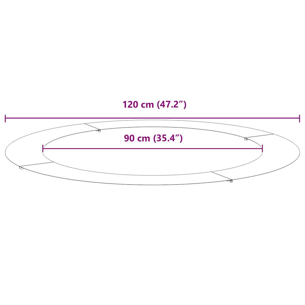 suitable for Flat Tree Rings 5 pcs White Ø90 / 120 cm Steel