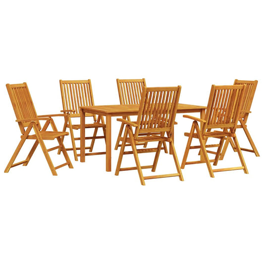 Garden Dining Set Folding 7 pcs Brown Solid Acacia Wood Garden Dining Set Folding 7 pcs Brown Solid Acacia Wood