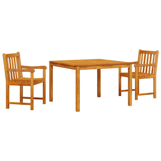 Garden Dining Set 3 pcs Brown Solid Acacia wood Garden Dining Set 3 pcs Brown Solid Acacia wood