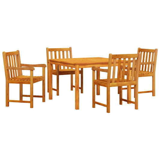 Garden Dining Set 5 pcs Brown Solid Acacia wood Garden Dining Set 5 pcs Brown Solid Acacia wood