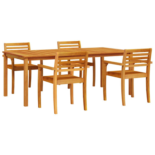 Garden Dining Set 7 pcs Brown Solid Acacia Wood Garden Dining Set 7 pcs Brown Solid Acacia Wood