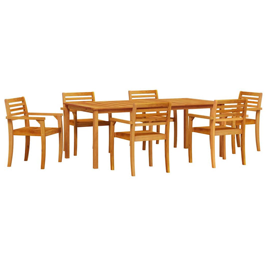 Garden Dining Set 9 pcs Brown Solid Acacia Wood Garden Dining Set 9 pcs Brown Solid Acacia Wood