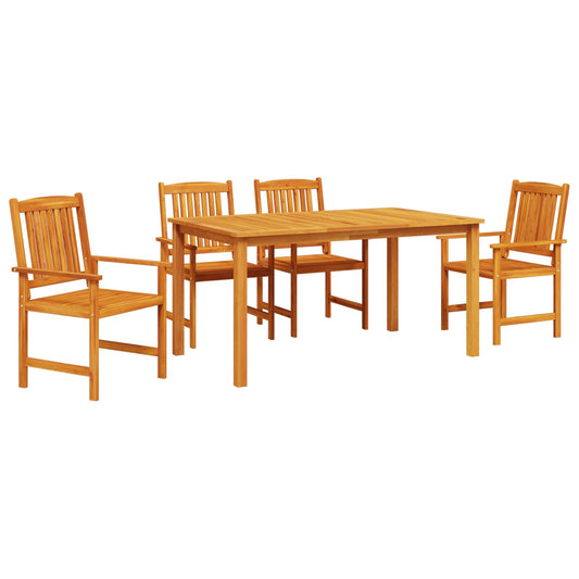 Garden Dining Set 5 pcs Brown Solid Acacia Wood Garden Dining Set 5 pcs Brown Solid Acacia Wood