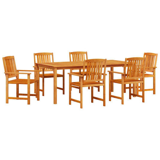 Garden Dining Set 7 pcs Brown Solid Acacia Wood Garden Dining Set 7 pcs Brown Solid Acacia Wood