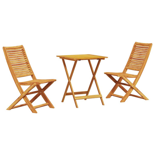 Folding Bistro Set 3 pcs Brown Solid Acacia Wood Folding Bistro Set 3 pcs Brown Solid Acacia Wood