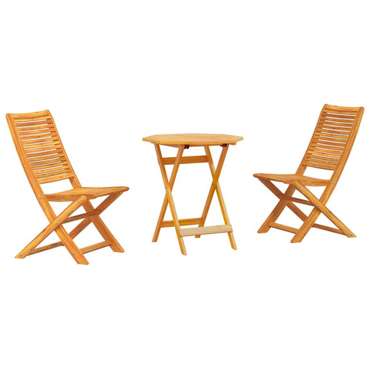 Folding Bistro Set 3 pcs Brown Solid Acacia Wood Folding Bistro Set 3 pcs Brown Solid Acacia Wood
